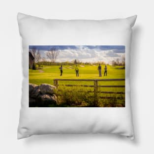 Day On The Golf Course 2 Pillow