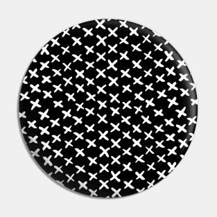 X stitches pattern - black and white Pin