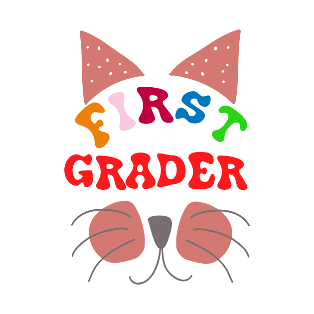 Funny First grader Cat T-shirt by chilla09