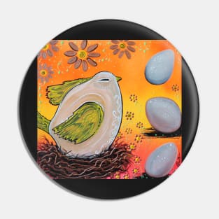 Nesting Bird Pin