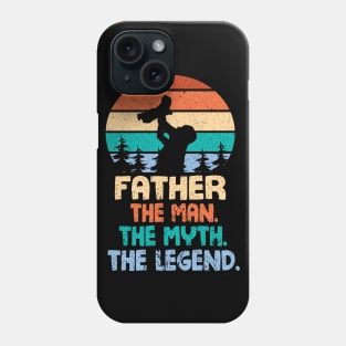 Father The Man The Myth The Legend Happy Parent Father Independence July 4th Summer Day Vintage Phone Case