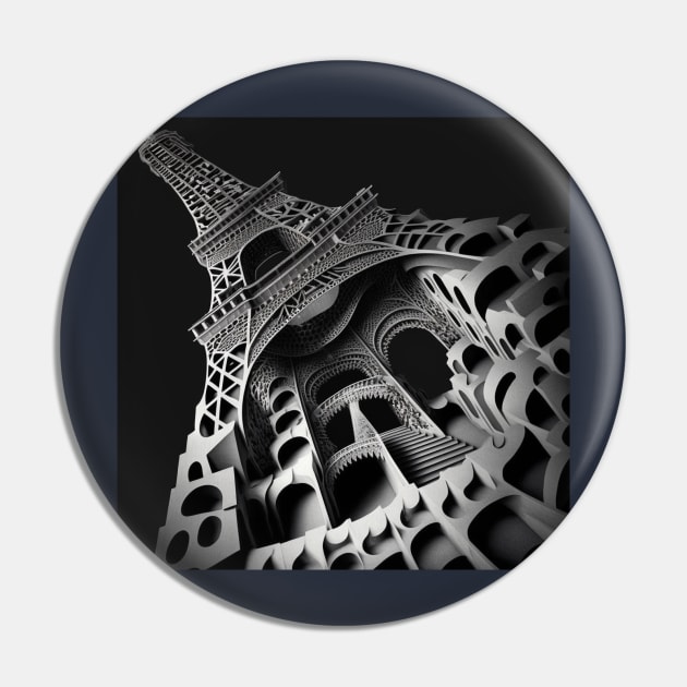 Eiffel tower by Escher Pin by damnaloi