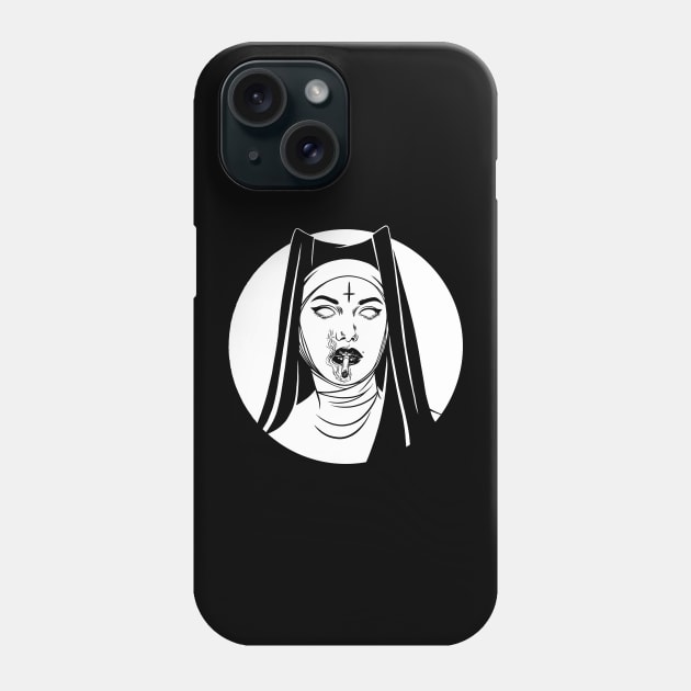 Satanic Nun. Bad Nun Phone Case by OccultOmaStore