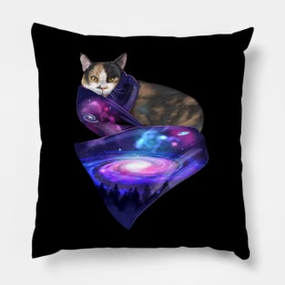 Cosmic Cozy Cat Pillow