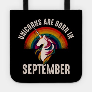 Unicorns Are Born In September Tote