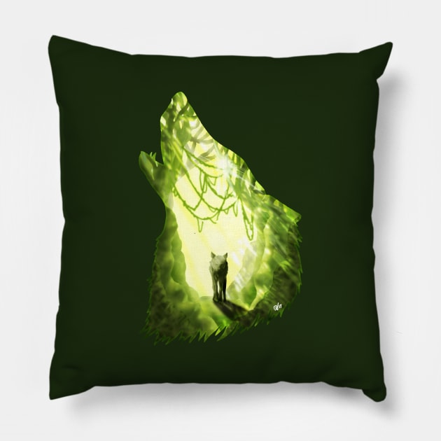 Wolf's Forest Pillow by DVerissimo