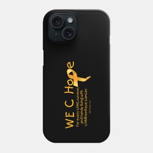 WE C Hope Gold Lg Ribbon Alt Tagline Phone Case