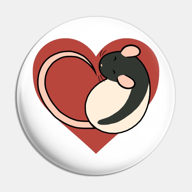 Heart Rat Pin by Ratfrens