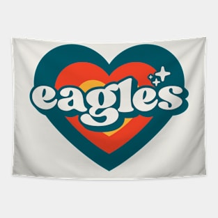 Vintage Eagles School Spirit // High School Football Mascot // Go Eagles Retro Tapestry