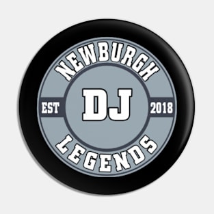 newburgh dj lgnds grey round Pin