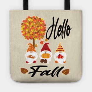 Hello fall 2020 gnomes lovers gift Tote