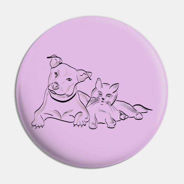 dog and cat Pin by magamarcas