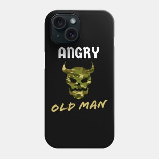 Angry Old Man Camouflage Skull Mens Phone Case