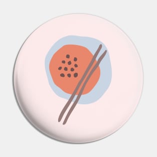 Frugal Food Blue Retro Pin