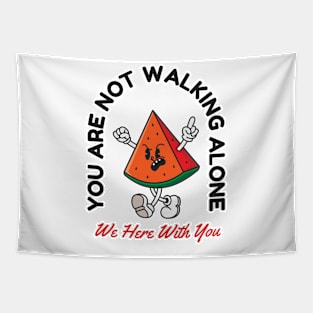 Retro vintage walking watermelon Tapestry