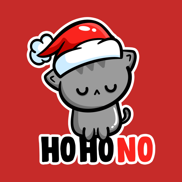 Ho Ho No Christmas Cat by fishbiscuit