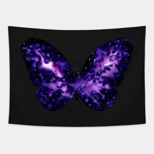 Watercolor Space Butterfly Tapestry