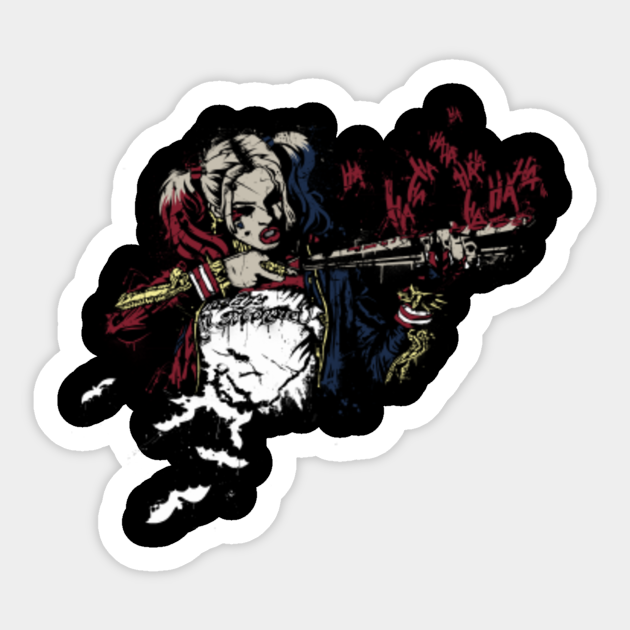 harley graffiti harley quinn sticker teepublic