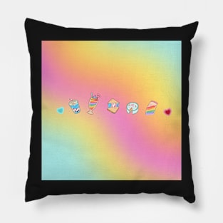 Pink Pastel Sweet Graving Pillow