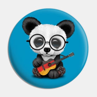 Baby Panda Playing German Flag Guitar Pin