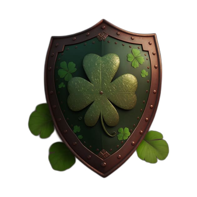 A Four Leaf Clover Shield by QUENSLEY SHOP