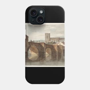 Aylesford Bridge and Church, Kent, 1798 Phone Case