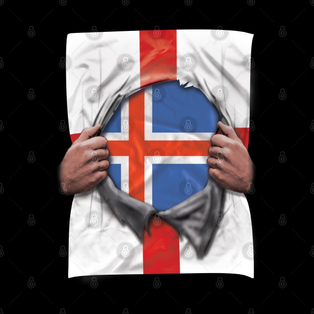 Iceland Flag English Flag Ripped Open - Gift for Icelandic From Iceland by Country Flags