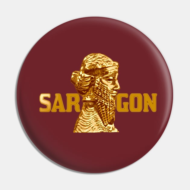 Assyrian Golden King Sargon Pin by doniainart