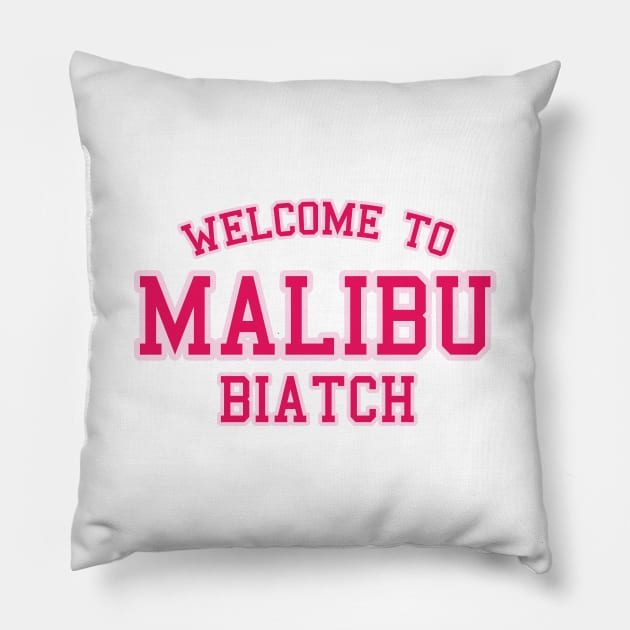 Wild Child Welcome To Malibu Pillow by LauralineM