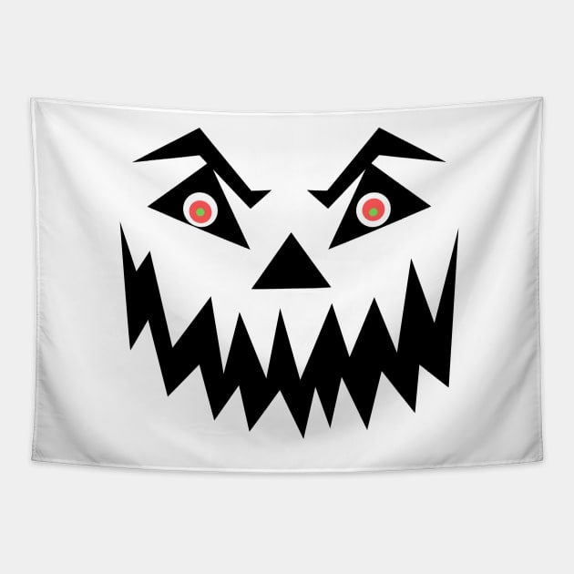 Ghostly face with creepy smile Tapestry by JENNEFTRUST