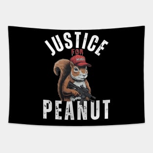 Justice for Peanut, Save Squirrel, Squirrel Lover Tapestry