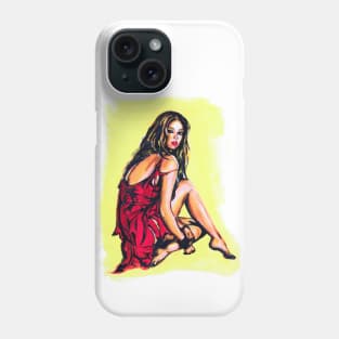 Lady in red Phone Case