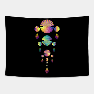 Dream Catcher Triple Tier | Combo 3 Sunset, Peacock and Volcano (Black) Tapestry