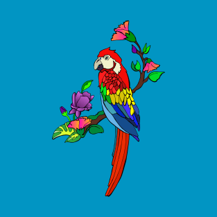 red macaw bird T-Shirt