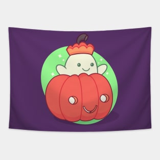 Pumpkin Ghost Tapestry