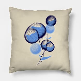 Blue airy bouquet Pillow