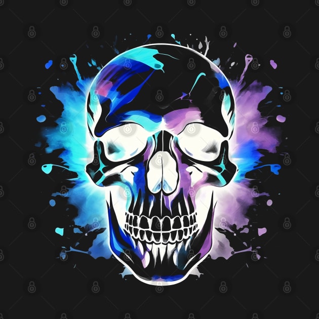 psychedelic skull by Rusty Lynx Design