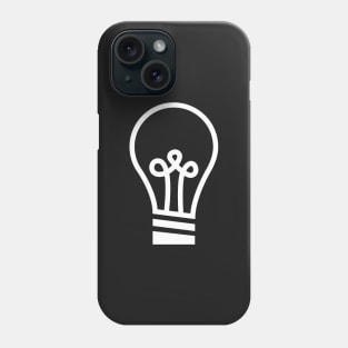 Simplistic Light Bulb - White Phone Case