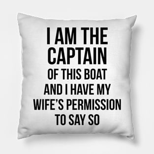 Captain funny T-shirt Pillow