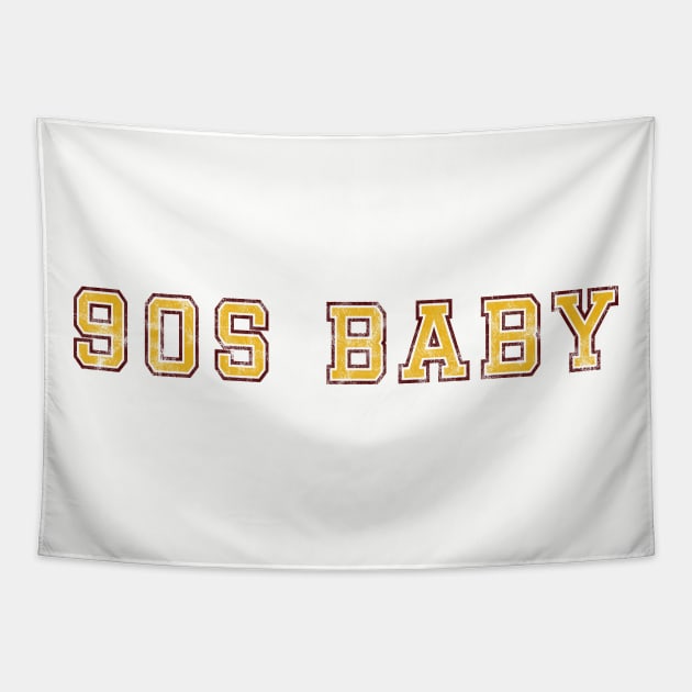 90s Baby Burgundy and Yellow Tapestry by ariel161