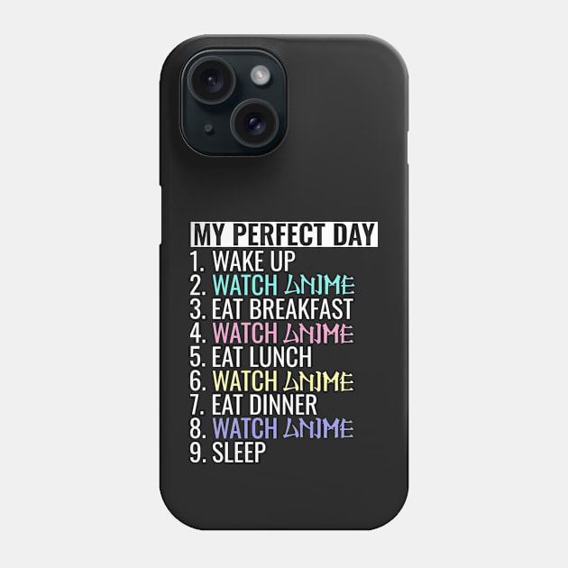 My perfect day watch Anime Phone Case by gogo-jr