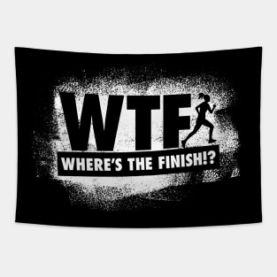 Where's The Finish - Female Runner Tapestry