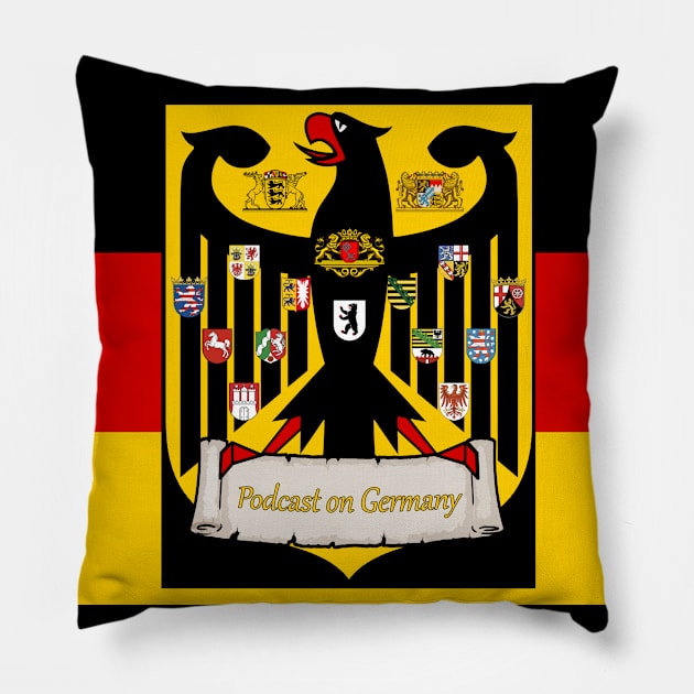 Podcast on Germany with German Flag Pillow by ncollier