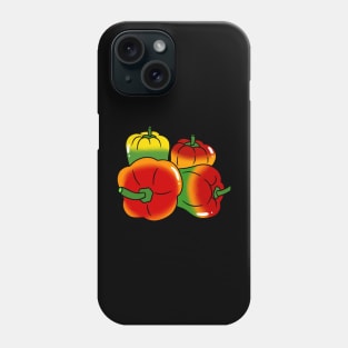 Four Rainbow Bell Peppers Phone Case