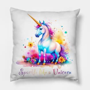 [AI Art] Sparkle like a unicorn Pillow