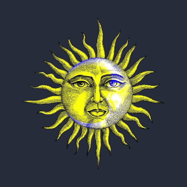 Eclipse Interactive Yellow&Blue Filter T-Shirt By Red&Blue by RedAndBlue