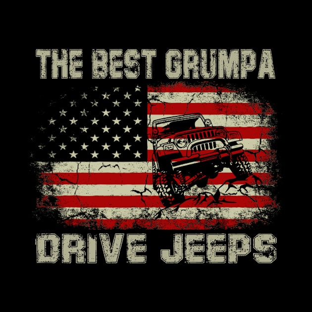 The Best Grumpa Drive Jeeps American Flag Jeep by Jane Sky