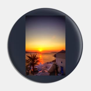 Santorini Golden Sunset Pin