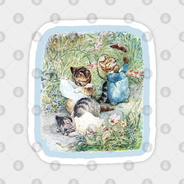 Tom, Moppet and Mittens Kitten - Beatrix Potter Magnet by forgottenbeauty