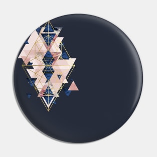 Blush Pink and Navy Geometric Pin